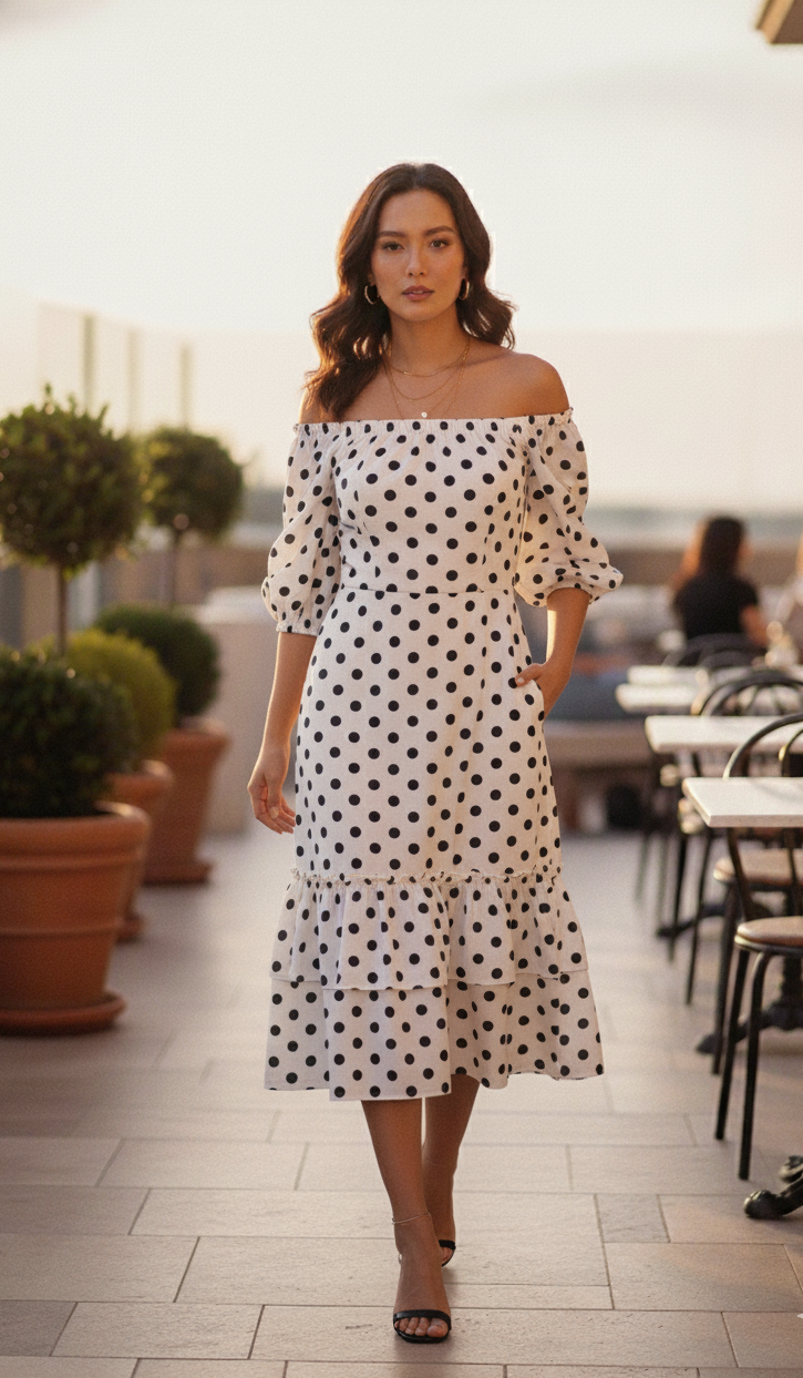 Vestido Poá Fashion