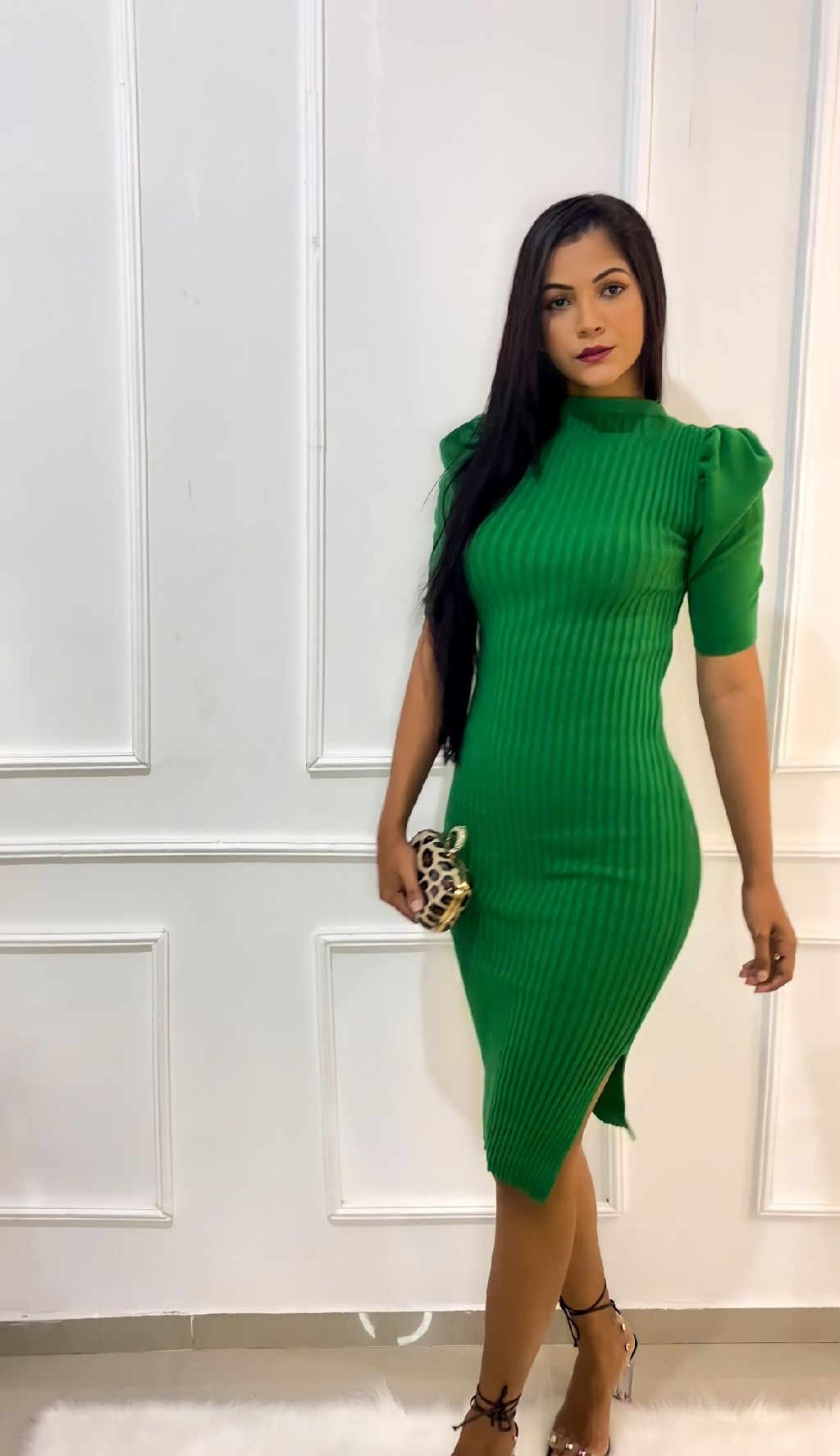 Vestido Tricot - Manga Curta